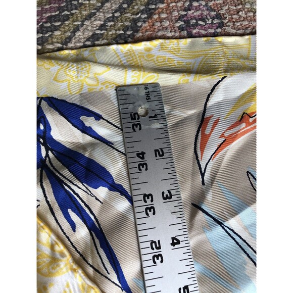 Chicos Vintage  100% Silk Scarf 36” Yellow Floral - Picture 2 of 3